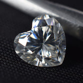 1 Pcs Heart Shape Moissanite 5.5 MM Loose Gemstone CERTIFIED VVS1 D Color